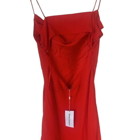 Finders Keepers Nostalgia Midi Slip Dress 20190362 Women's Red Size 8 NWT - Picture 14 of 16